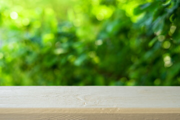 background table and plants