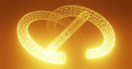 4k abstract rotating fire rings motion loop animated motion background - Powered by Adobe