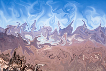 Liquid abstract paint texture.Abstract colorful painting background closeup.abstract colorful background.color mix abstract art painting.Colorful mix of acrylic vibrant colors. 