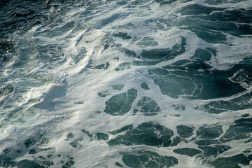 White waves of Spanish sea.