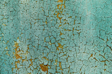 Green cracked rusty background.
