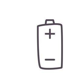 full battery line style icon vector design