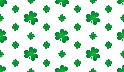 Fototapeta premium vector pattern of a flower clover. Colorful background of flowers for good luck