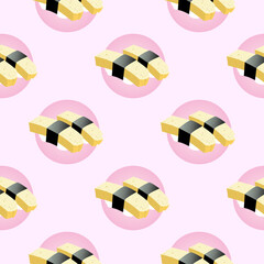 sushi vector pattern for decoration