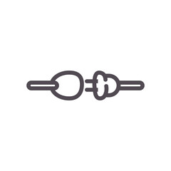 plug and power outlet line style icon vector design