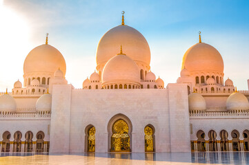 Beautiful Sheikh Zayed Mosque in Abu Dhabi United Arab Emirates