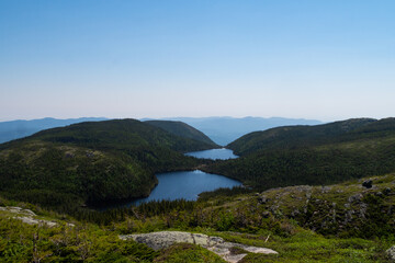 Altitude lakes at the top of the "mont des érables " (maple mountain) in Quebec