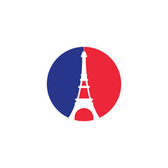 Fototapeta na wymiar Eiffel tower logo design template. Paris logo design.