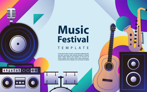 Creative modern background design based music theme style.