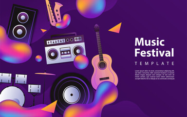 Creative modern background design based music theme style.