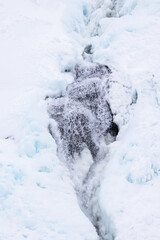 Iced waterfals from Trollstigen which it is Norway&rsquo;s most visited tourist road