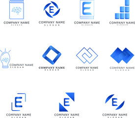 set of business and educational logos