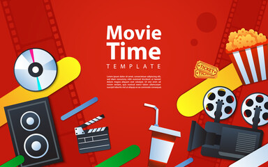 Creative modern background design based movie theme style.