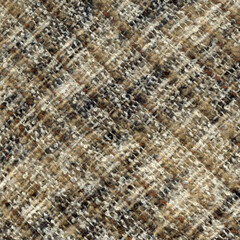 Handwoven wool fabric in brown and beige tones