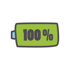 full battery line and fill style icon vector design