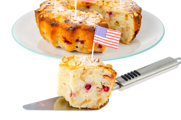 Traditional homemade pastries cupcake for Independence Day.