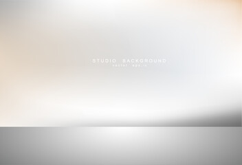 Empty White Studio room Backdrop. Light interior with copyspace