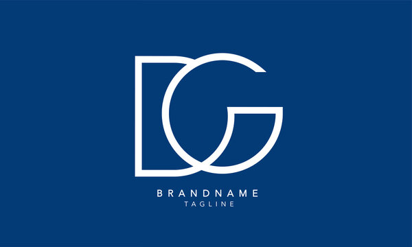 Alphabet letters Initials Monogram logo DG, DG, D and G