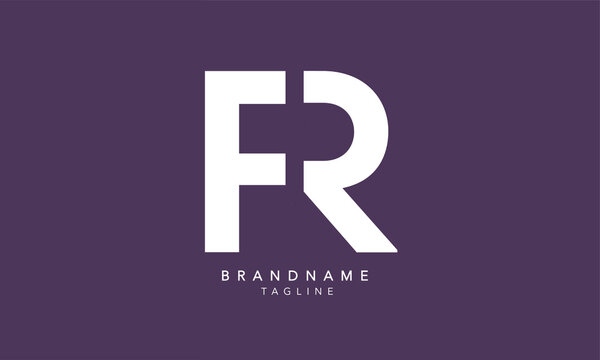 Alphabet letters Initials Monogram logo FR, RF, F and R