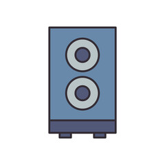 speaker line and fill style icon vector design