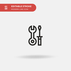 Obraz na płótnie Canvas Settings Simple vector icon. Illustration symbol design template for web mobile UI element. Perfect color modern pictogram on editable stroke. Settings icons for your business project
