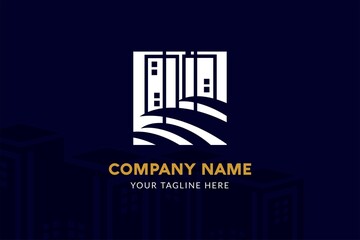 Fototapeta premium Isolated Square Construction Logo Template