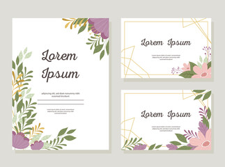 Fototapeta na wymiar wedding invitation decorative greeting card or announcement