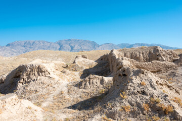 Remains of Ancient Panjakent. a famous Historic site in Panjakent, Tajikistan.