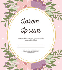 wedding invitation decorative ornament floral flowers greeting card or announcement