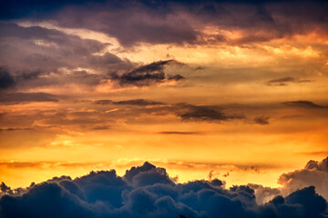 sunset in the mountains