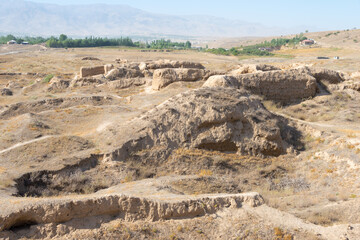 Remains of Ancient Panjakent. a famous Historic site in Panjakent, Tajikistan.