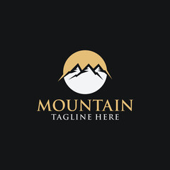 Mountain Logo Template. Vector Illustrator.
