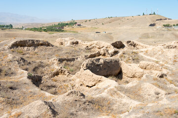Remains of Ancient Panjakent. a famous Historic site in Panjakent, Tajikistan.