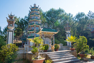 Linh Son Pagoda (Chua Linh Son). a famous Historical site in Dalat, Vietnam.