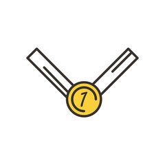 medal line and fill style icon vector design