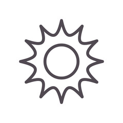 sun line style icon vector design