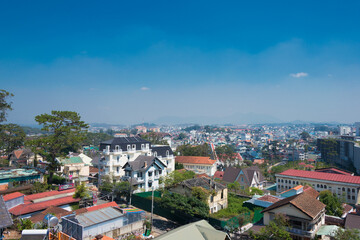 Dalat City view from Crazy House. a famous tourist spot in Dalat, Vietnam.