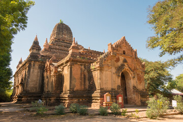 Fototapeta na wymiar Bagan Archaeological Area and Monuments. a famous Buddhist ruins in Bagan, Mandalay Region, Myanmar.