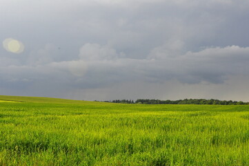 Polska - Mazury - Warmia. Panorama. Przed burzą.