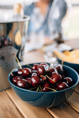 cherries in a bowl