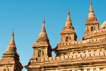 Sitanagyi Hpaya Temple at Bagan Archaeological Area and Monuments. a famous Buddhist ruins in Bagan, Mandalay Region, Myanmar.