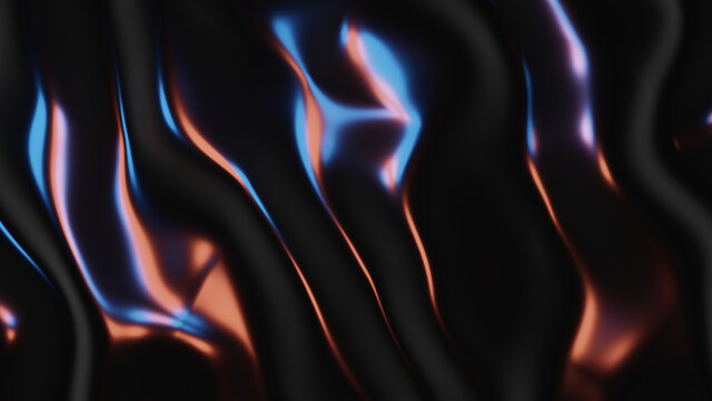 Dark Oily Petroleum Surface Ripple (3D Rendering)