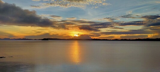 The morning sunrise in Phuket is beautiful, colorful and natural.