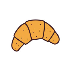 croissant bread line and fill style icon vector design