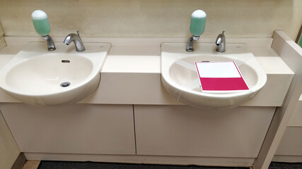 Coronavirus COVID-19 pandemic - Public toilets in Japan with rules of the 