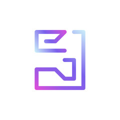 letter j logo design. gradient logo. tech monogram letter logo design