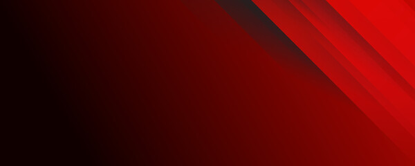 Dark red black grunge stripes abstract banner design. Geometric tech vector background © Roisa