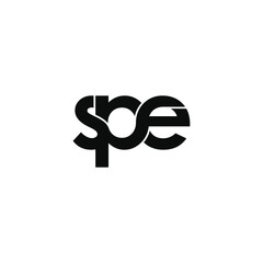 spe letter original monogram logo design