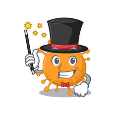 A gorgeous smart Magician of anaplasma cartoon design style