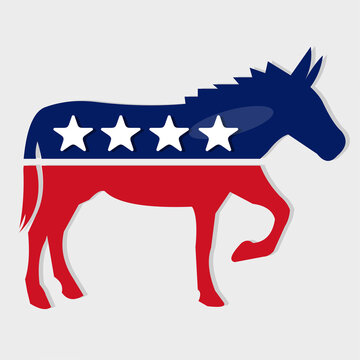 democrat party with concept icon isolated vector illustration in flat style 